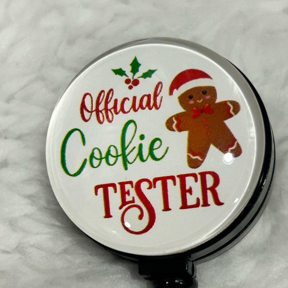 Official Cookie Tester Retractable ID Badge Holder NWT